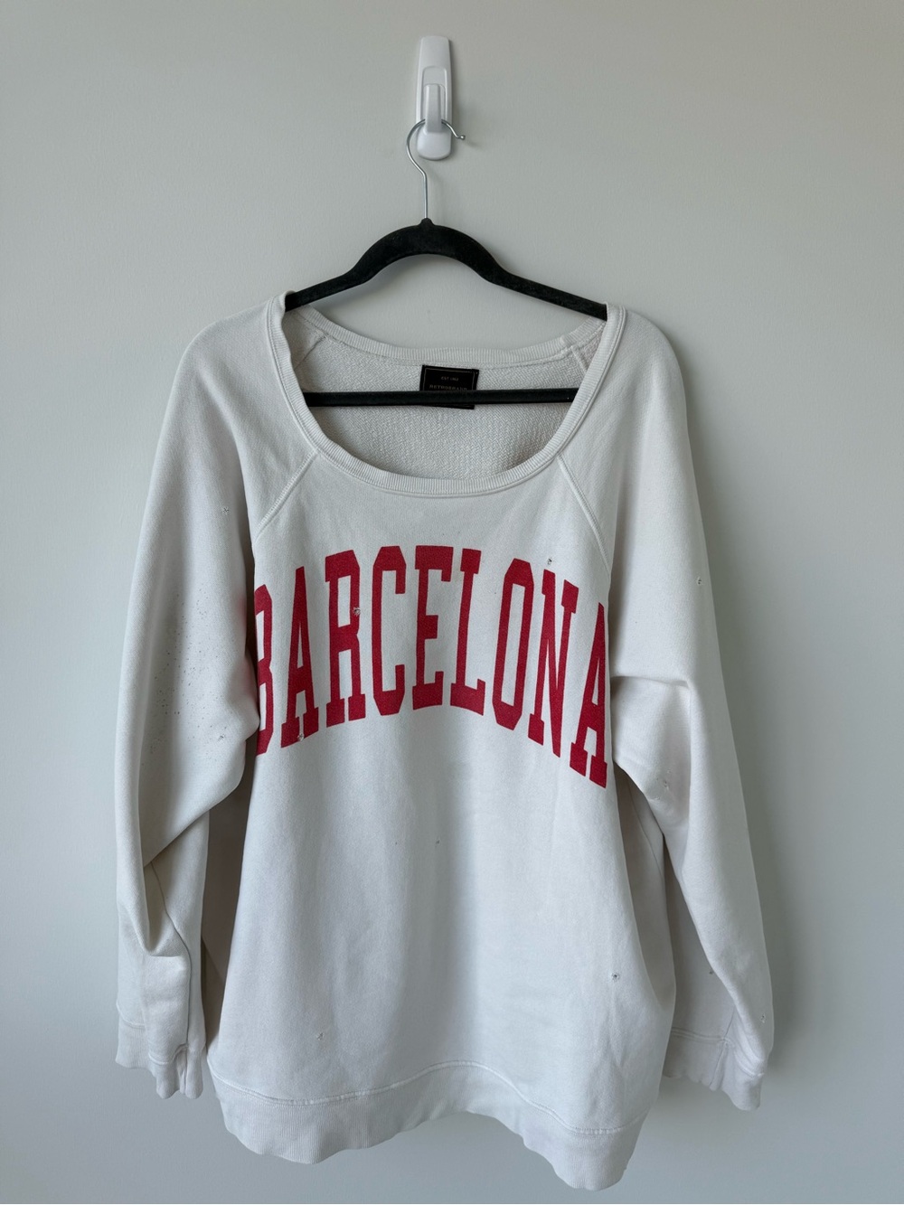 Free people White 'Barcelona' Scoop Neck Sweatshirt -